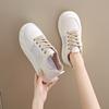Women's White Shoes Summer New Women's Breathable Shoes Platform Student Casual Women's Shoes Flat Bottom Running Lace-up Women's Shoes