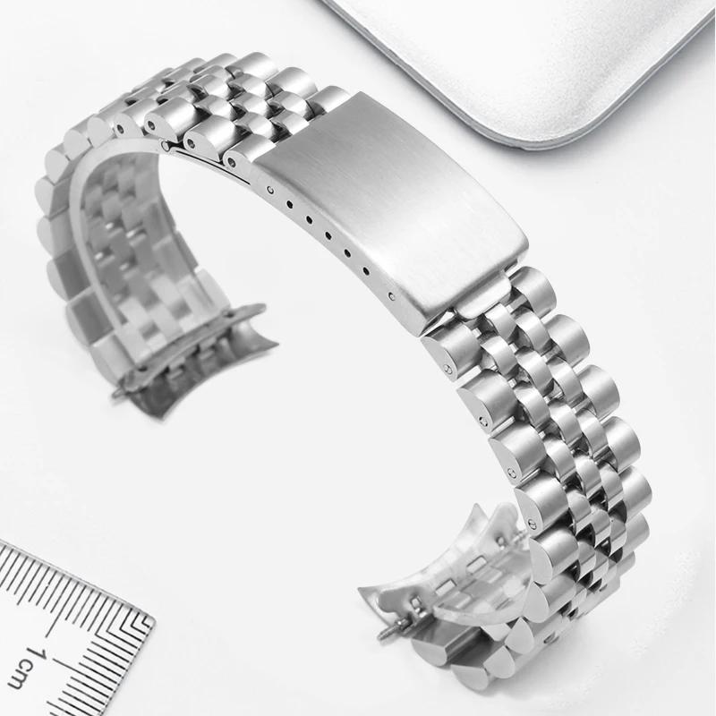 Fine Steel Watch Strap For Rolex Log Oyster Steel Belt 13mm 17mm 20mm Male And Female Folding Buckle Stainless Steel Watch Band