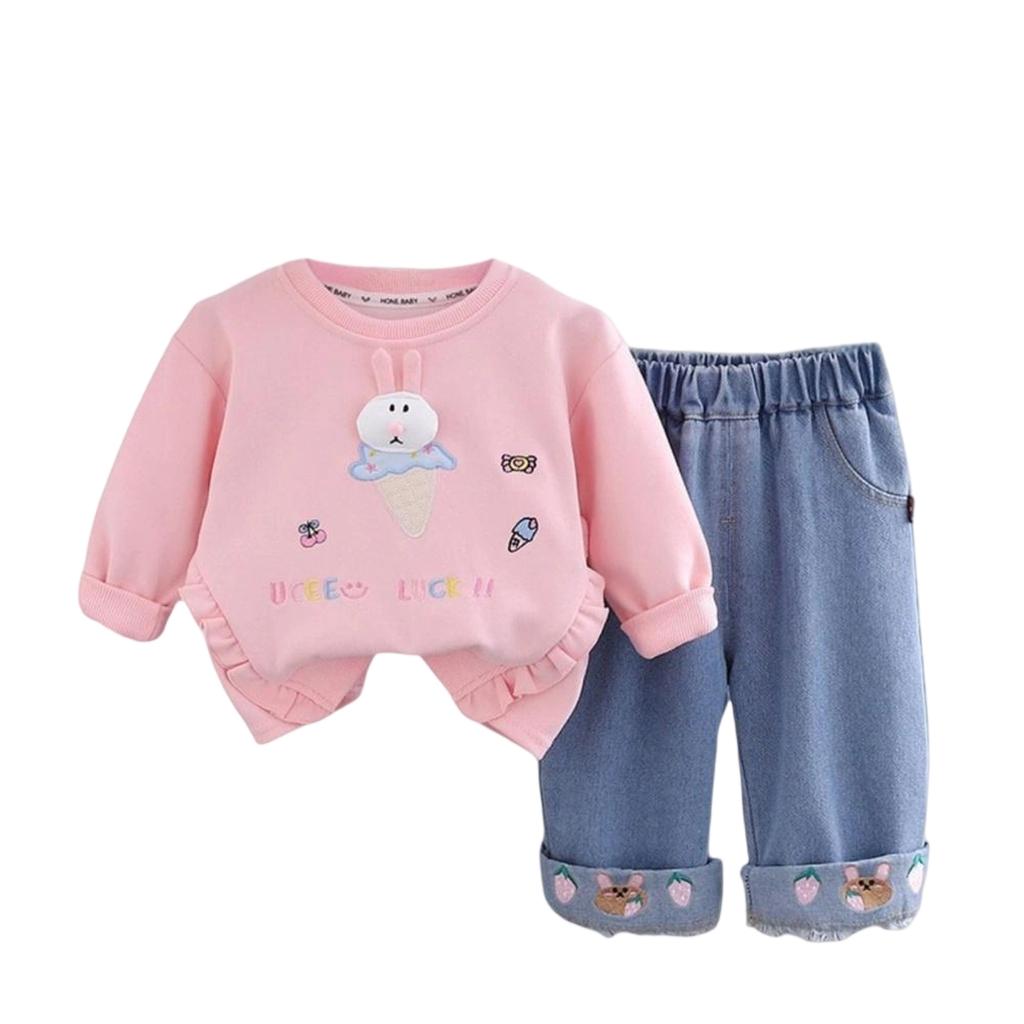 Детский повседневный комплект с длинным рукавом, удобные наряды для повседневной носки