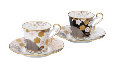 Noritake Noritake Кофейная чашка с блюдцем, сменная пара, 200 куб. см, Aya Minamo, 2 гостя, цветущая вишня, костяной фарфор и (Набор цветов) Золото/Серебро/Ёдзакура Золото/Серебро
