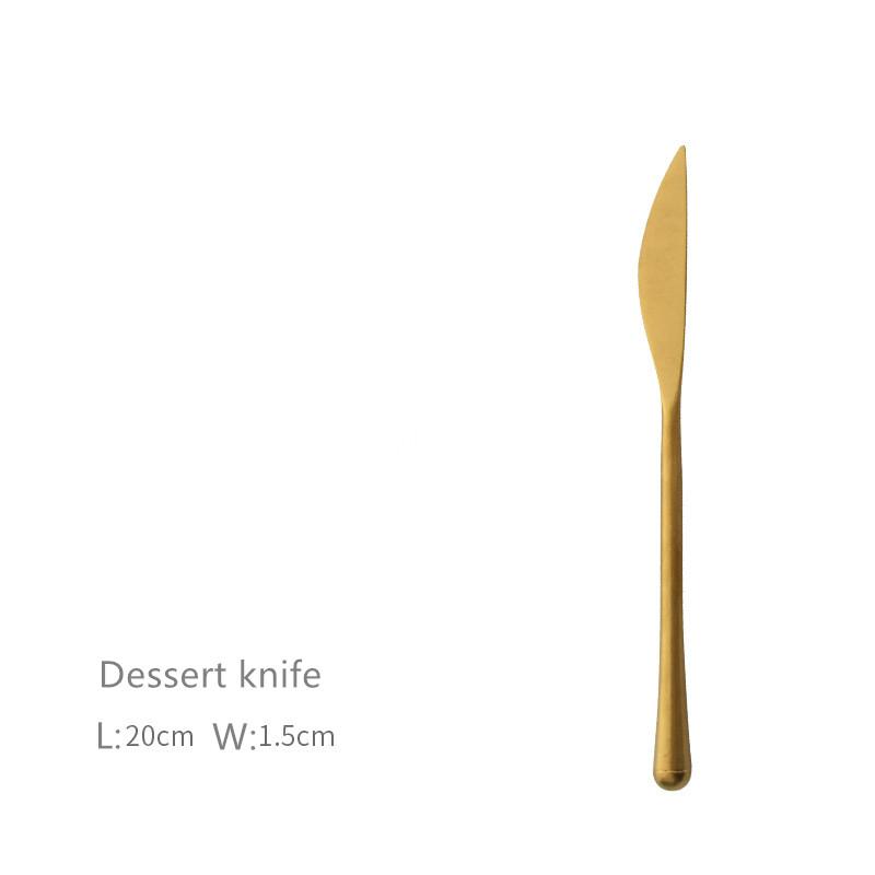 304 нержавеющая сталь винтажный золотой нож для стейка и вилка ложка японский стиль старая ложка для смешивания фруктовая вилка десертный нож вилка Spoo
