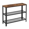 Console Table, Side Table, Sideboard with 2 Lattice Shelves, for Living Room, Hallway, 40x13.8x31.5 Inches, Steel Frame, Industrial Style