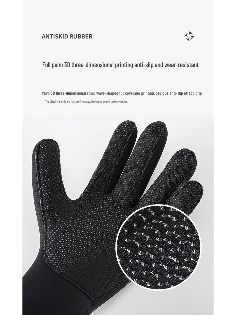 DIVE&SAIL 5мм Дайвинг Перчатки: Защита от холода, устойчивость к царапинам для плавания, серфинга, рыбалки, спасательных работ и велоспорта