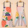 Cartoon Pattern Cotton Apron with Large Front Pocket No Sleeve Hanging Neck for Men Women Unisex Adjustable Kitchen Cooking