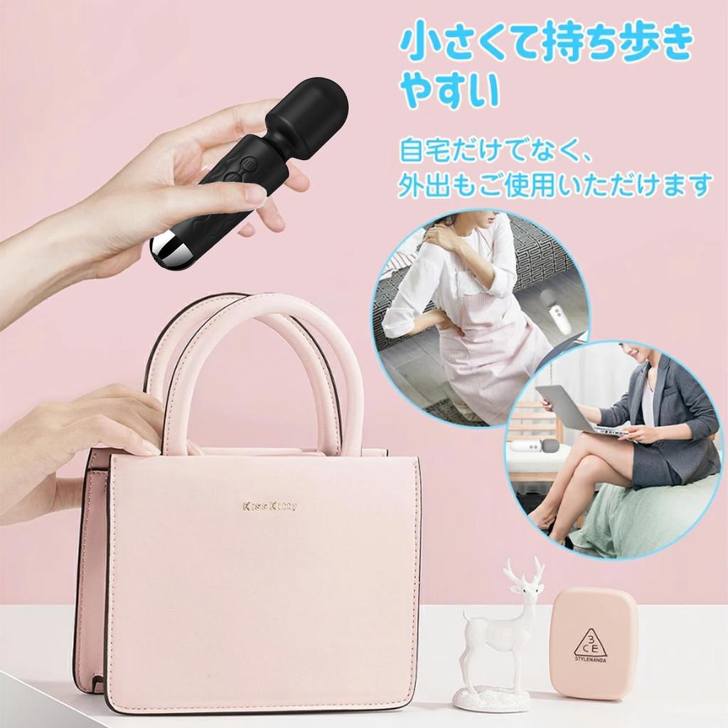 Виды изгиба гибкий Электрический массажер мини сделанный из мини электрический USB популярный удобный электрический японский ручной черный [20 вибраций, 360° головка,