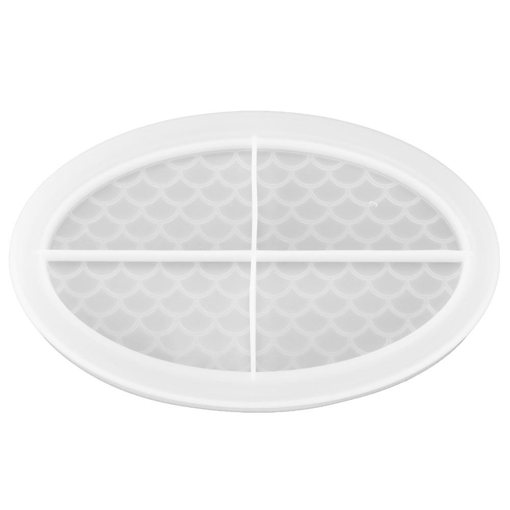 Soft Silicone Silicone Tray Mold Easily Demold Fruit Tray Mold Oval Tray Mold DIY Craft