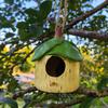 Hanging Resins Leaf Bird House for Bird Breeding Handmade Outdoor Bird Nest for Small Feathered Bird Shelter Nest House