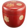 Medium-sized Tea Caddy with Kodaiji Maki-e Lacquerware, Vermilion Lacquer, Shape-retaining Phenolic Resin, Made In Japan, Tea Ceremony Utensils