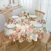 Vintage Flower Leaf Abstract Round Tablecloth Waterproof Table Cover For Wedding Party Decoration Dining Table Cover