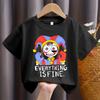 the Amazing Digital Circus Cartoon Printed T-Shirt for Boys Casual Sports Short Sleeve Summer Kids Top Children's Clothing