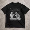 2026 New Funny Cat Meme Print Clothes Unisex Fashion Oversize TShirt Funny Physics Cat Casual Tops Summer Fashion T Shirt