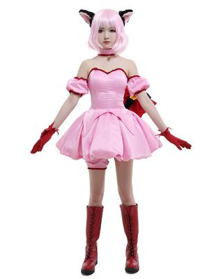 Miccostumes Аниме Кошка Косплей Костюм Милое Розовое Платье из Искусственной Кожи Комплект Женский