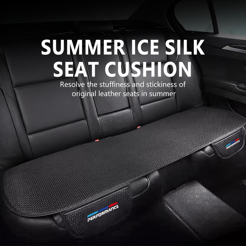 BBKA9 Cool Breathable Ice Silk Car Seat Cover Auto Seat Cushion For BMW Performance E91 X5 E70 F11 E30 F31 X3 F25 F32 x7