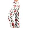 Pajama Pants Sleepwear Casual Drawstring Elastic Waist Pants Comfy Straight Yoga Loose Trousers