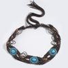 Новый ближневосточный бохо сплав бирюза смола бусины плетение узел этнический стиль женская поясная веревка