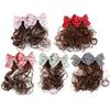 Hair Extension Party Girls Bowknot Hairclip Children's Bow Wig Baby Wig Hairpin Hair Accessories