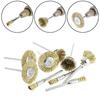 KIMLONTON Brass Wire Brushes, Polishing Brushes, Router Brushes, Wheel Brushes, Cup Brushes, and Cylindrical Brushes (Set of 45) - Rust Removal Tools,