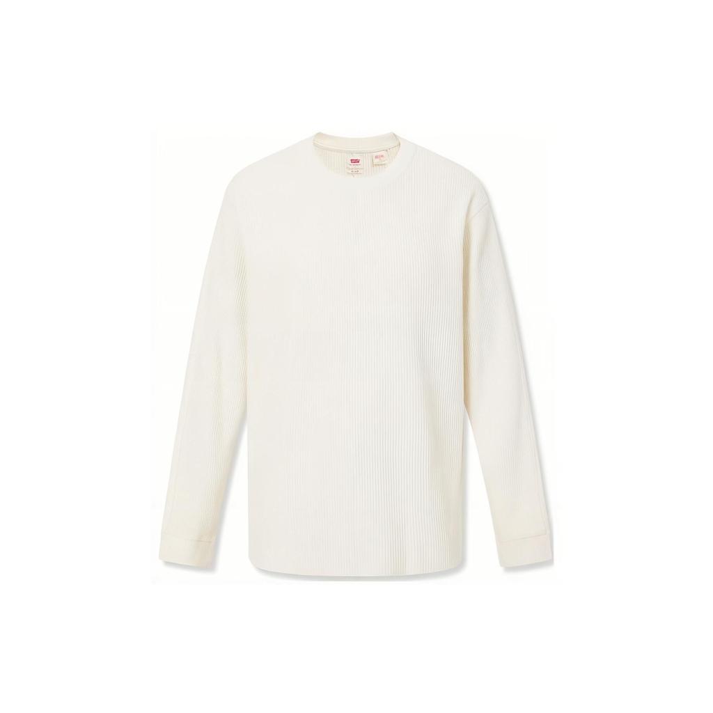 Levis FW23 Однотонный пуловер с круглым вырезом, толстовка с длинным рукавом, мужская толстовка, белая A1851-0010