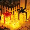 3 Pack Christmas Light Boxes, Luminous Gift Scene Layout Decoration for Party,