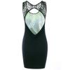 Women Summer Delicate Sleeveless Cut Out Octopus Print Mini Dress With Lace Stitching