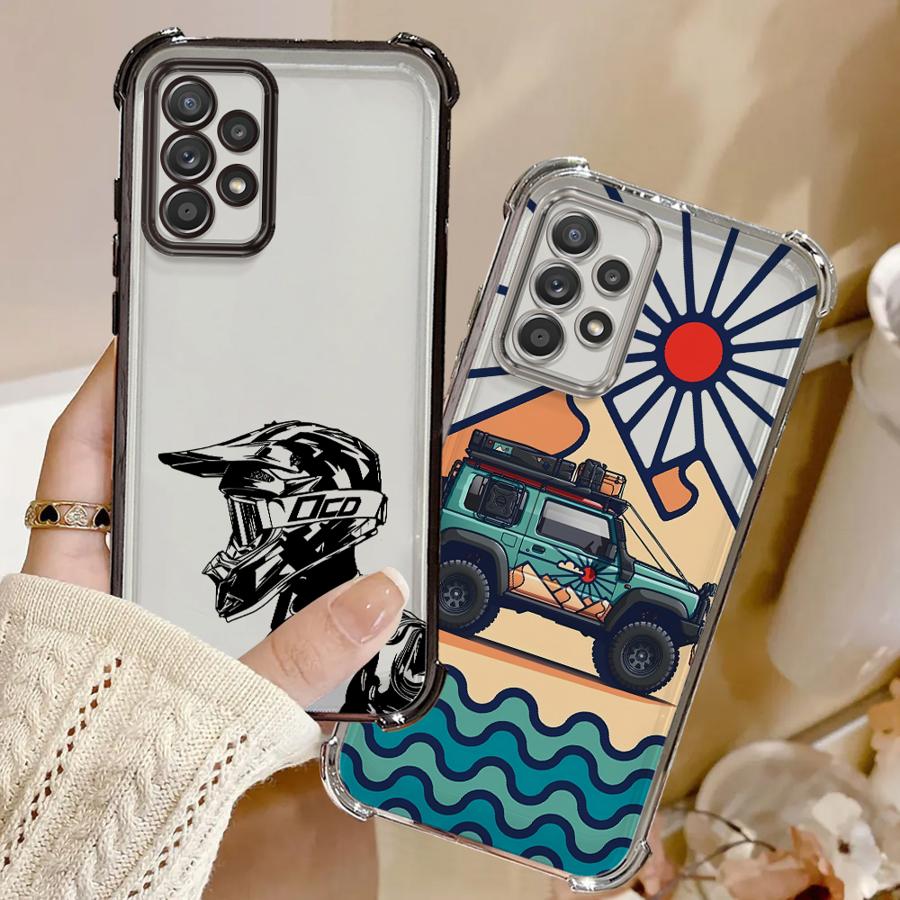 Чехол для Samsung Galaxy A52 A17 A33 A25 A13 A15 A26 A16 A35 A36 A21s A24 Мягкий чехол Мультяшный Крутая Машина
