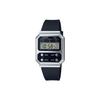Casio Водонепроницаемый Ретро Кварцевый Ремешок из Смолы Мужской и Женский Один Стиль Черный Циферблат A100WEF-1A