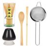 Набор для взбивания матчи из 2-5 шт. Практичный набор для матчи с держателем для венчика, ситечком для матчи, мерной ложкой для чая и чайной ложкой Японская матча-чай