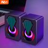 Портативный мини-сабвуфер Niye с питанием от USB, подсветкой RGB, регулятором громкости, входом AUX 3,5 мм, Hi-Fi стереозвуком, настольной аудиосистемой