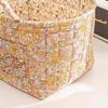 Boho Fabric Storage Basket Large Capacity Pastoral Style Baskets Quilted Laundry Hampers for Small Apartment Dormitory Closet