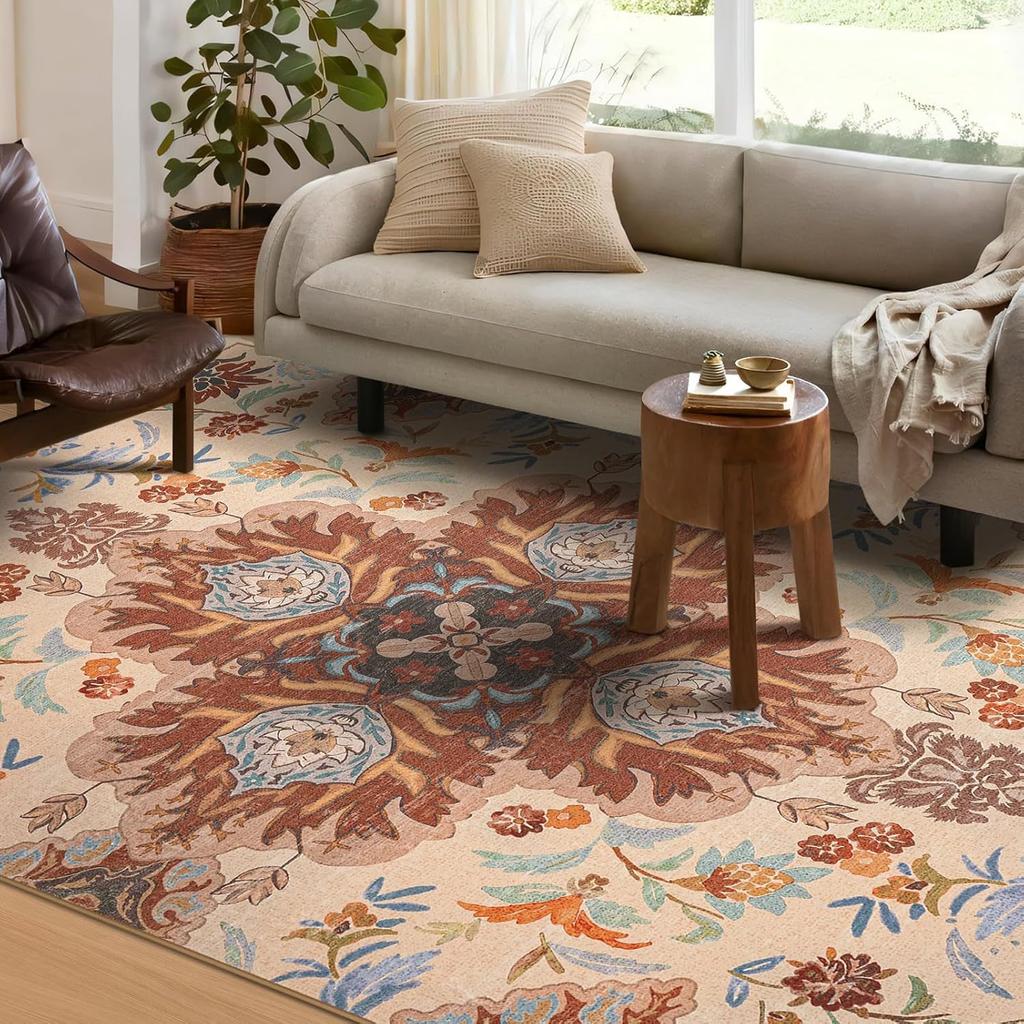 Moroccan Bedroom Carpet Anti Slip and Dirt Resistant Bedside Carpet Living Room Coffee Table Sofa Carpet