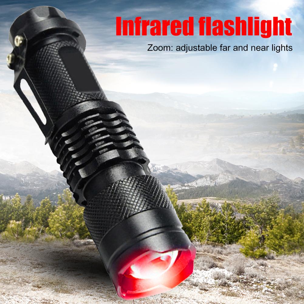 850nm LED Aluminium Alloy Infrared Zoom Flashlight IR Night Vision Hunting Torch