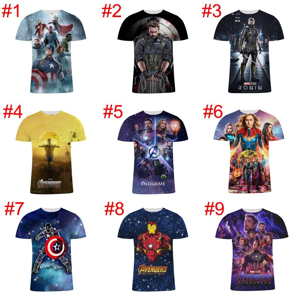 Avengers 4 Endgame T-shirt Superhero 3d Short Sleeve Stylish Casual Tee Top
