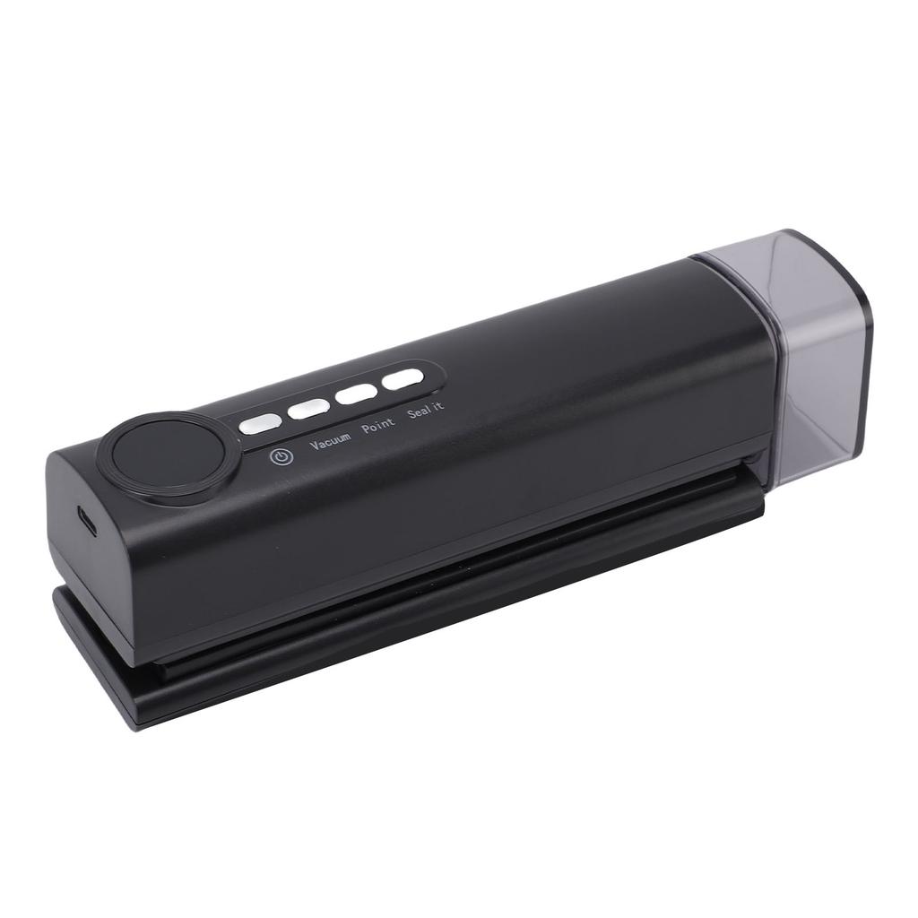 Cordless Vacuum Sealer Multifunctional Adjustable Temperature Portable Automatic Food Sealer Black