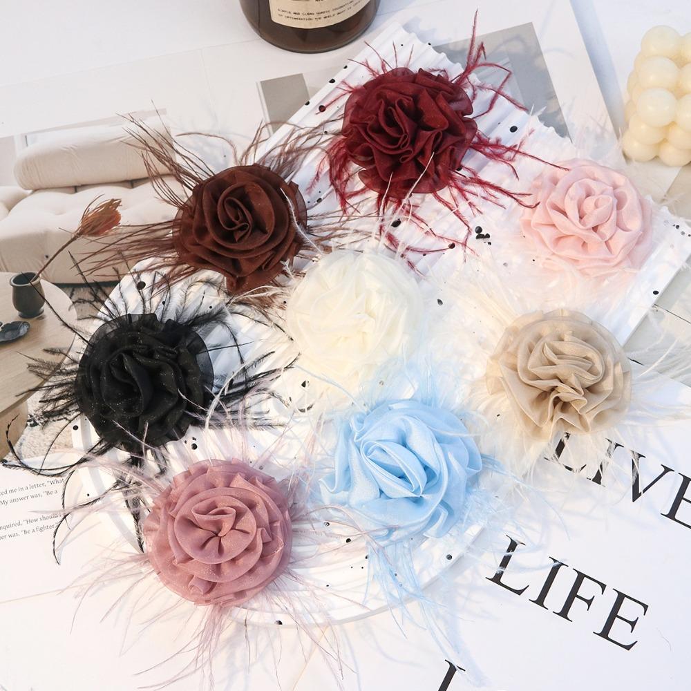 Natural Ostrich Plume Ostrich Feather Accessory DIY Garment Trimming Hairband Headpiece Making