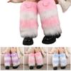 Anime Cute 3D Wing Boot Cover Women Girls Japanese Colorblock Plush Leg Warmer