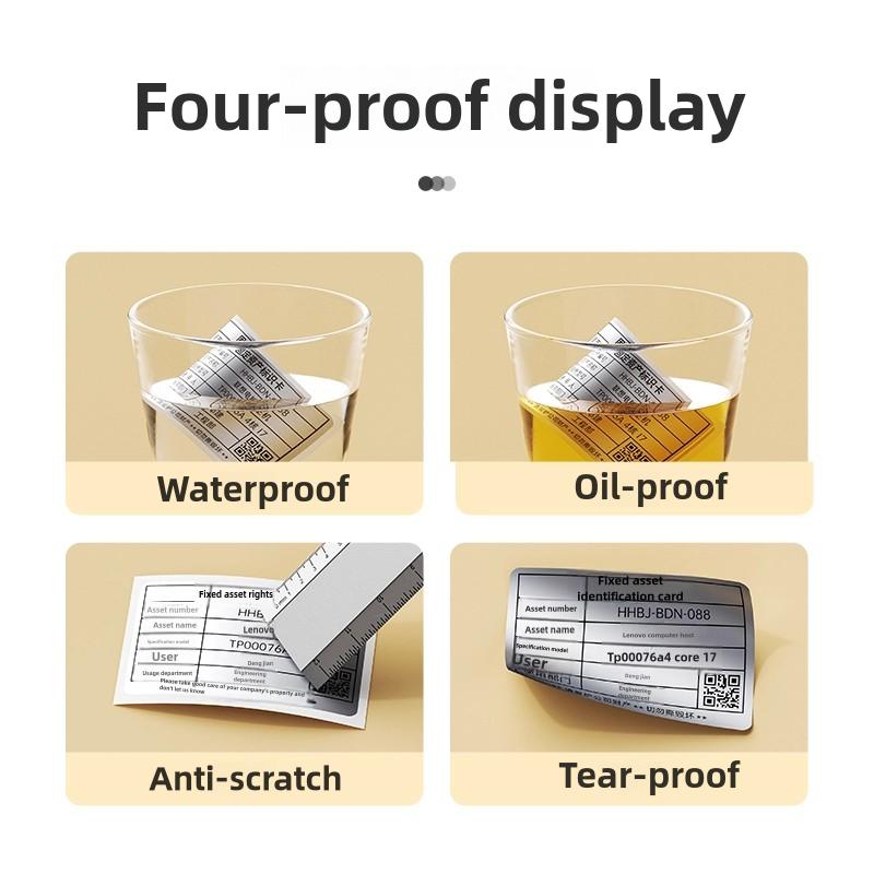 Direct Factory Customized PET Thermal Matte Silver Adhesive Labels-Waterproof Tear-Resistant Oil Proof Free Promotion Grocery