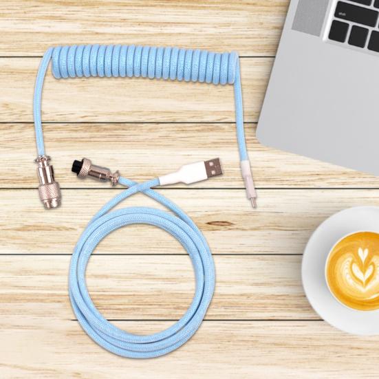 Механическая клавиатура кабель Plug-and-play Гибкий Очень длинный Яркий цвет Телескопический Не запутывающийся Type-C к USB