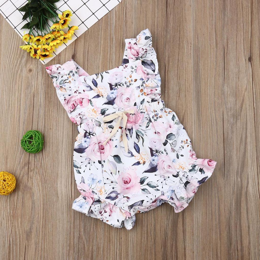 Newborn Infant Baby Girls Romper Clothes Outfit Summer Jumpsuit Playsuit Size 3 -18 Months