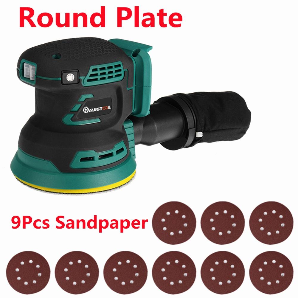 Cordless Rechargable Random Orbital Electric Sander With Sandpaper Wood Grinder Polishing Grinding Machine
