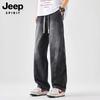 JEEP SPIRIT Men's Washed Multi-Pocket Loose Fit Jeans