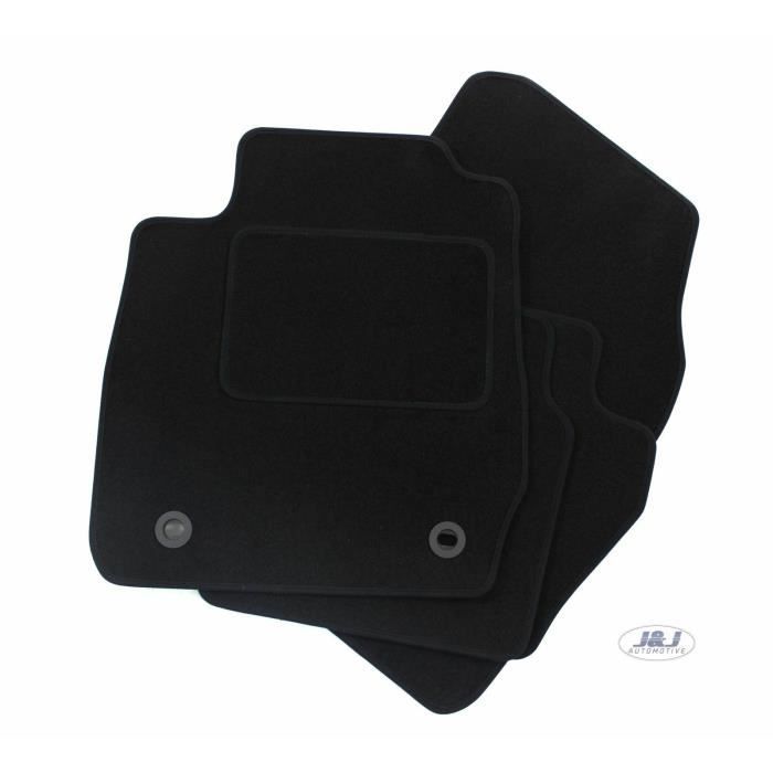 Tapis De Sol Noir Velours - J&J AUTOMOTIVE - Ford Fiesta 2008-2017 - Sur Mesure - Antidérapant - Imperméable