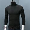 Men Turtleneck Top Long Sleeve Base Shirt Slim Fit Pullover Casual Warm Tee for Fall Winter Daily Wear Home Office