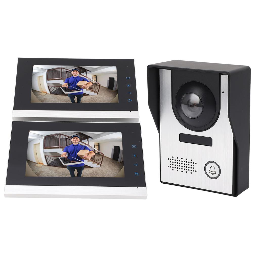 Проводная система видеодомофона с инфракрасным ночным видением и удаленной разблокировкой видеодомофона с камерой 2 шт. 7