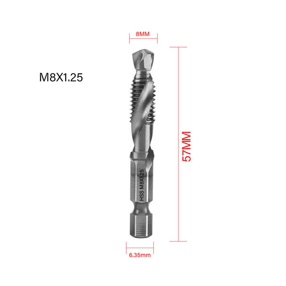 1PC Tap Drill Bit Hex Shank Thread Metric Tap M3-M10 Power Tools Parts For Hand Drill Bench Drill For Hex Chuck Tapping Machine
