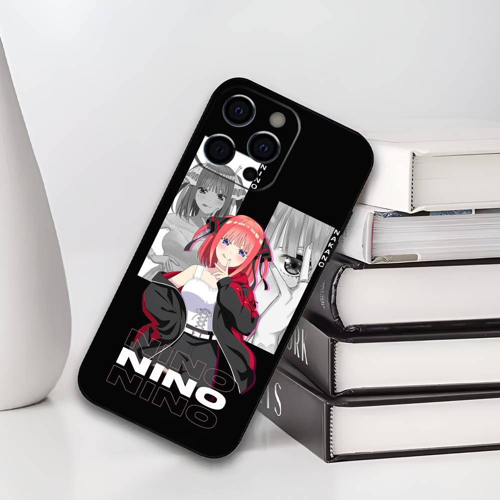 Чехол для телефона с персонажем Аниме N-Нино Н-Накано Для iPhone 17,16,15,14,13,12,11 Plus,Pro Max,XS,Мягкий силиконовый черный чехол