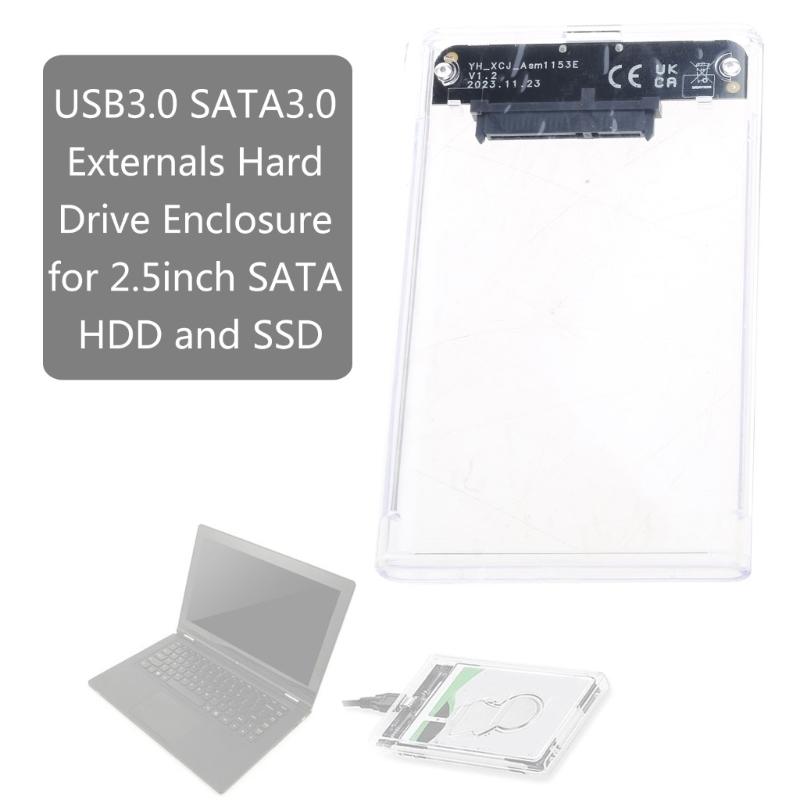 2.5inch Hard Drive Enclosure USB3.0 To SATA3.0 Adapters Supports SSD & HDD 9.5mm 7mm Externals Hard Drive Enclosure