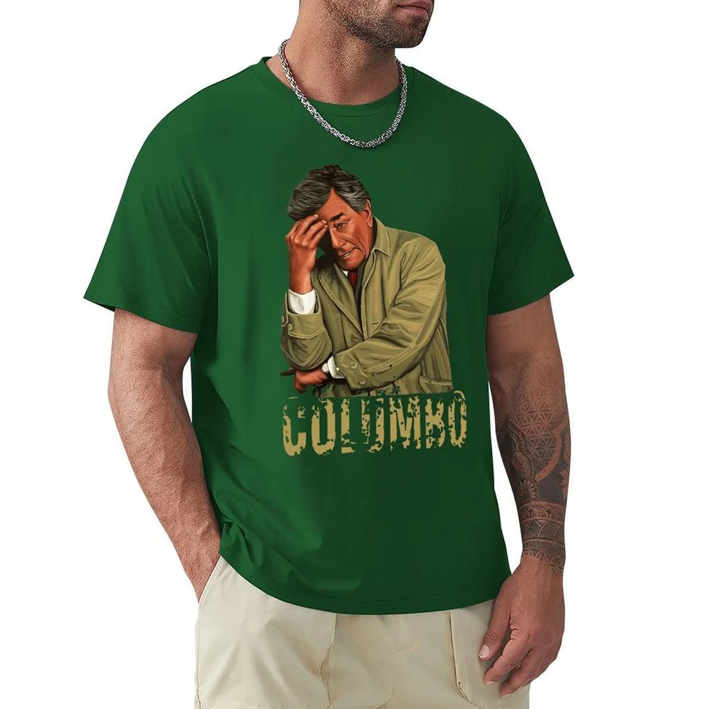 Футболка Columbo Retro Peter Falk Футболка Harajuku с коротким рукавом Футболка с графикой из 100% хлопка