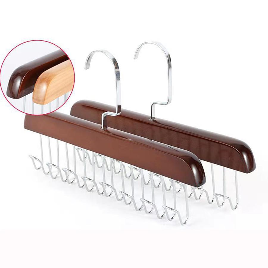 Многофункциональная вешалка из массива дерева с 8 крючками. Идеально подходит для развешивания ремней, шляп, жилетов, нижнего белья, шелковых шарфов. Отлично подходит для общежития, дома, для разных мелочей.