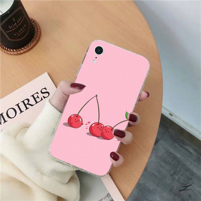 Чехол для телефона с фруктами, красным гранатом и вишней для iPhone 13 11 12 pro XS MAX 8 7 6 6S Plus X 5S SE 2020 XR