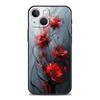 Чехол для телефона с цветами вишни для iPhone 17 16 15 Pro Max 11 12 13 14 7 8 Plus SE 2020 X XR XS Мягкий черный